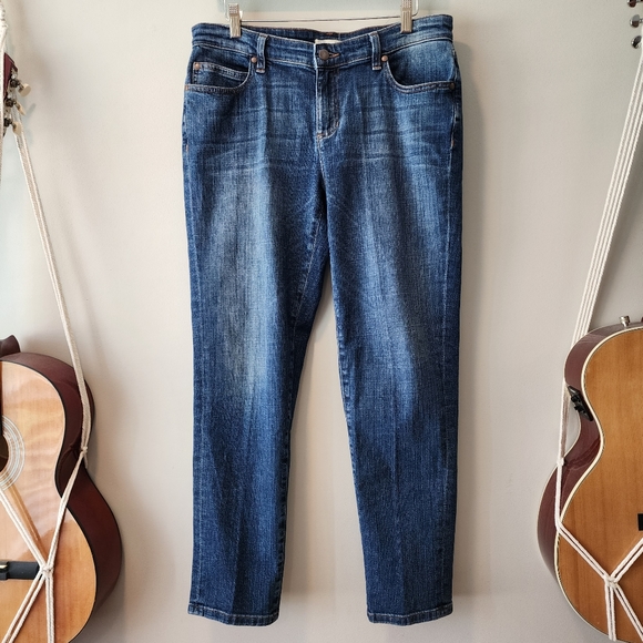 Eileen Fisher Organic Cotton Stretch Boyfriend Jeans - Picture 2 of 5